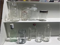 Jars bottles clear glass lot NO SHIPPING