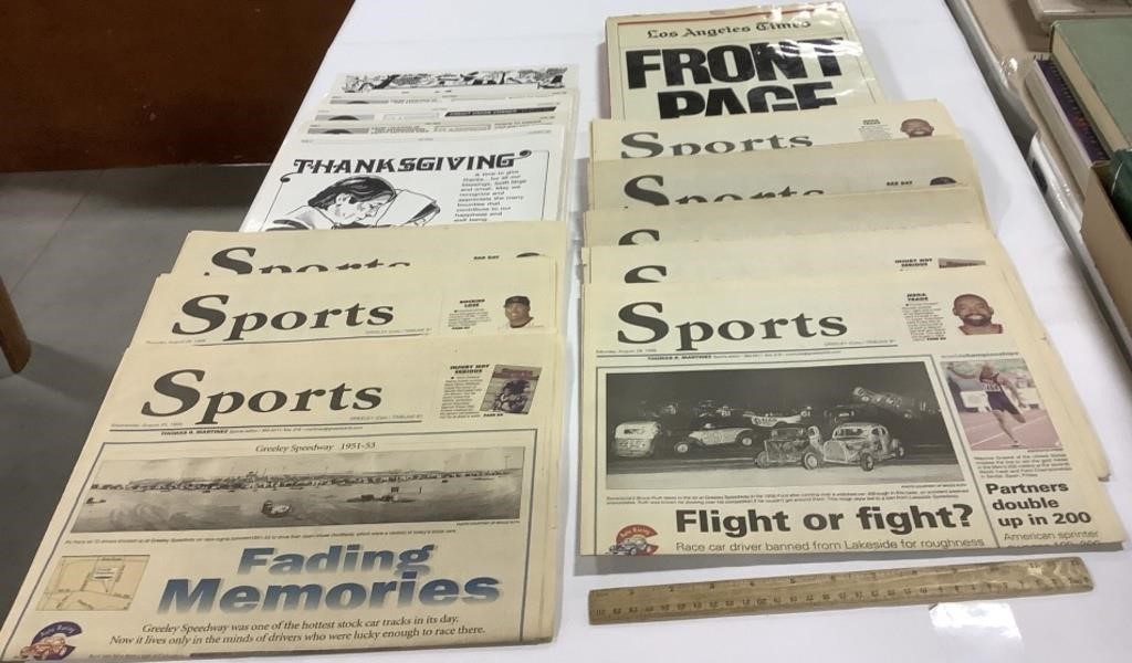 14 Newspapers & book - Times 1980s , Greeley