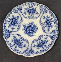 Antique Flow Blue Serving Bowl