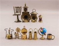 11 Vintage Holland Brass Miniatures