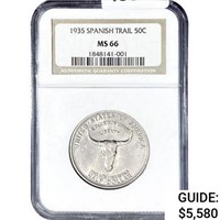 1935 Spanish Trail Half Dollar NGC MS66