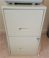 File cabinet with key.