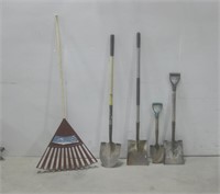Four Shovels &  Rake
