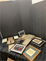 Variety of glass picture frames small through