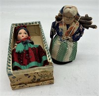 Vintage Dolls - Woman Carrying Wood - Made in Denm