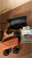 Cuff links and sunglasses frames