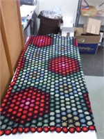 Beautiful hand crocheted multicolored throw