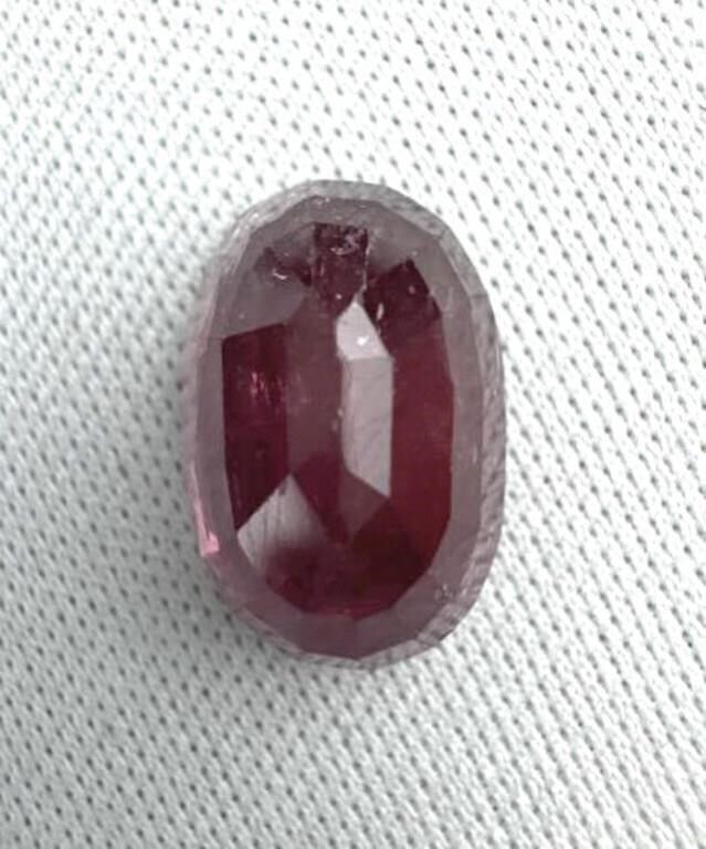 5.15Ct Oval Cut Ruby Gemstone