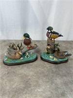 Danbury Mint duck sculptures, set of 2