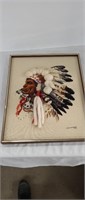 Native embroidered picture
16.5 w x 20.25h