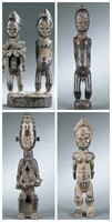 4 Baule style figures. 20th century.
