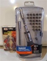 Stubby Screwdriver,  With 28 pc kit Unused