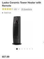 2 Lasko Digital Ceramic Tower Heaters