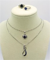 925 Sapphire Gemstone Necklaces & Rings