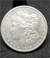 1890-CC Morgan Silver Dollar, XF+