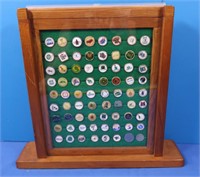 Gold Ball Markers, Approx 72 in Wood Upright Case