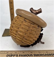 Longaberger CC Acorn 
With Protector lid and