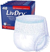 LivDry Adult XXL Incontinence Diaper, 48-Pack