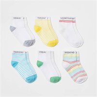 Toddler Striped Low Cut Socks - Cat & Jack 4T-5T
