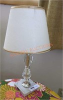 Small marble base table lamp