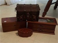 Wood boxes, Lane chest, jewelry box, shell box
