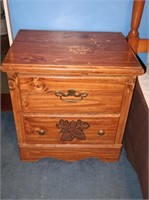2-drawer Wooden Nightstand 23hx22.5wx16"d