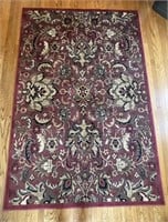 Red/Grey Floral Area Rug