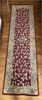 Red/Beige Wool Oriental Runner