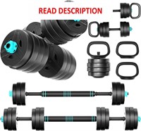 88LBS Adjustable Dumbbells Set  4 in 1