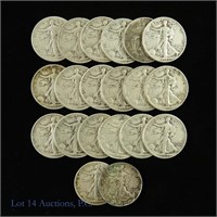 Silver Walking Liberty Half Dollars (20)