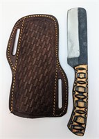 Brown & Black Fixed Blade Knife & Sheath