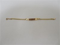 10k Gold Baby Bracelet Name Plate 2.31 grams