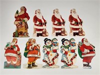 9) VINTAGE CHRISTMAS BANK SANTA CLAUS SNOWMAN