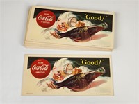 20) ANTIQUE COCA COLA WINTER INK BLOTTERS