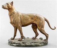Paul-Edouard Delabrierre Signed Bronze Dog