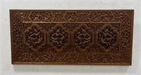 Large Intricate Thailand Carved Wood Story Panel