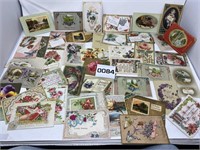 Antique birthday postcard collection