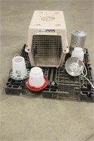 Pet Porter with Chicken Feeders, Waterers and