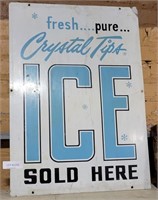 VTG CRYSTAL TIPS ICE METAL DOUBLE SIDED SIGN