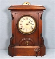 19th C. Victorian Walnut Shelf Clock