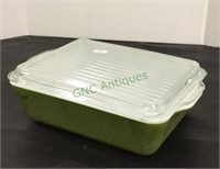 Pyrex baking dish with original Pyrex lid -one and