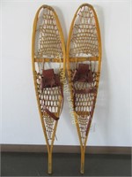 Vintage Wooden Snow Shoes 10x56 Made in Canada
