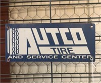 Autco Tire & Service Center Metal Sign