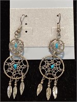 Two pair of Native America style earrings. One