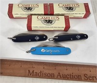 3 Camillus Scout Knives
