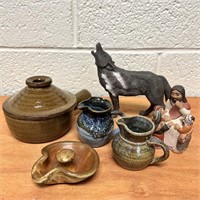 Small Pottery Ptichers, Asst