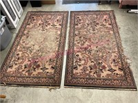 (2) Larger old throw rugs 35x64
