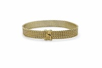 Vintage 14ct yellow gold mesh bracelet