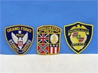 3 USA City Police uniform dress patches to