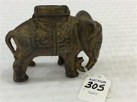 Sm. Iron Elephant Bank (Approx. 3 Inches Tall